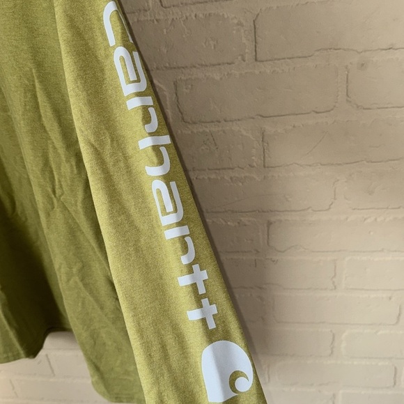 Carhartt Olive Green Long Sleeve Shirt women’s large NEW - Picture 3 of 5